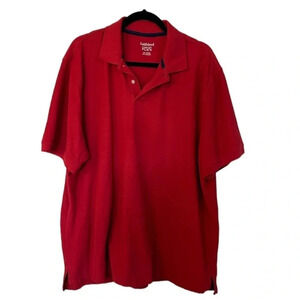 Saddlebred Comfort Flex Men's Short Sleeve Red Cotton/Pique Polo Size XXL GUC